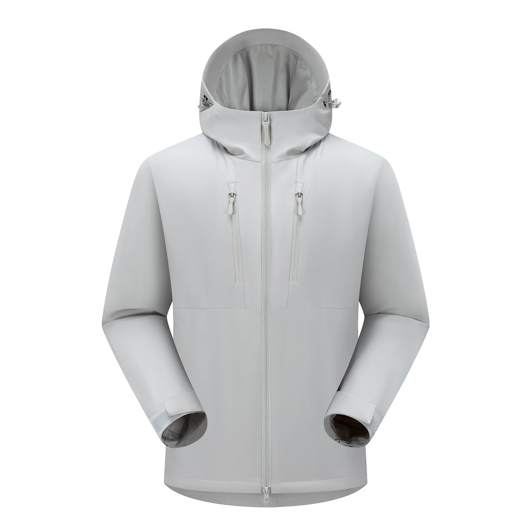Herren Technische Softshell-Jacke mit ergonomischer Kapuze und vertikalen Brusttaschen Drune