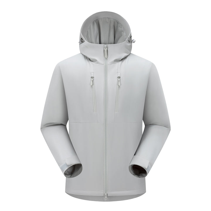 Herren Technische Softshell-Jacke mit ergonomischer Kapuze und vertikalen Brusttaschen Drune