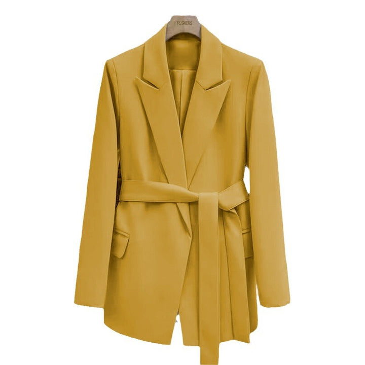 Damen Elegante Wickelblazer mit Gürtel Drune