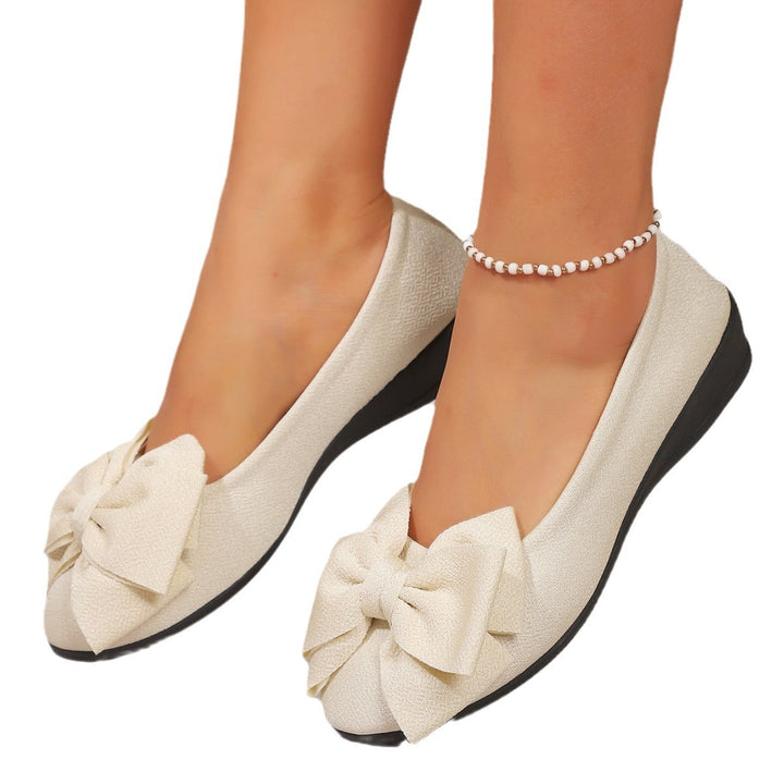 Damen Glamorous Schleifen-Detail Ballerinas Drune