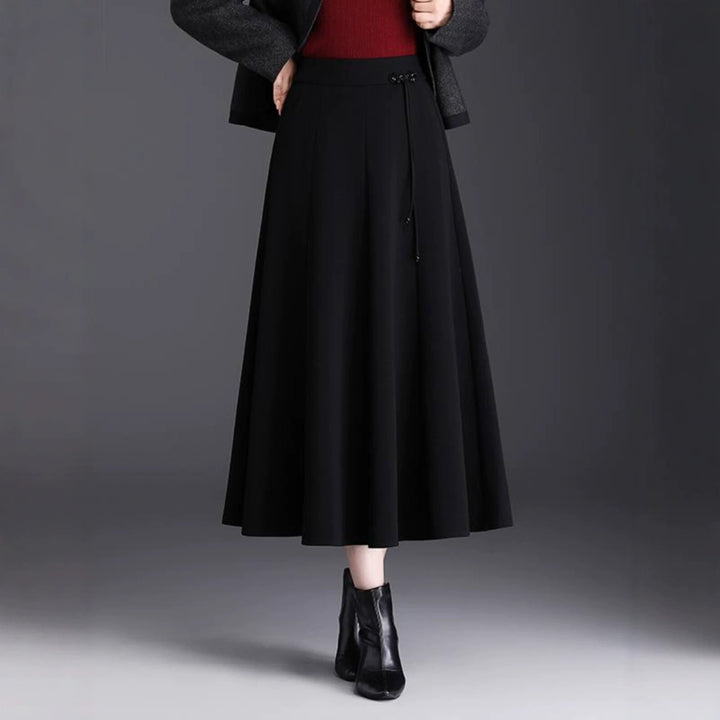 Damen Eleganter Maxirock mit hochfließendem Schnitt Drune