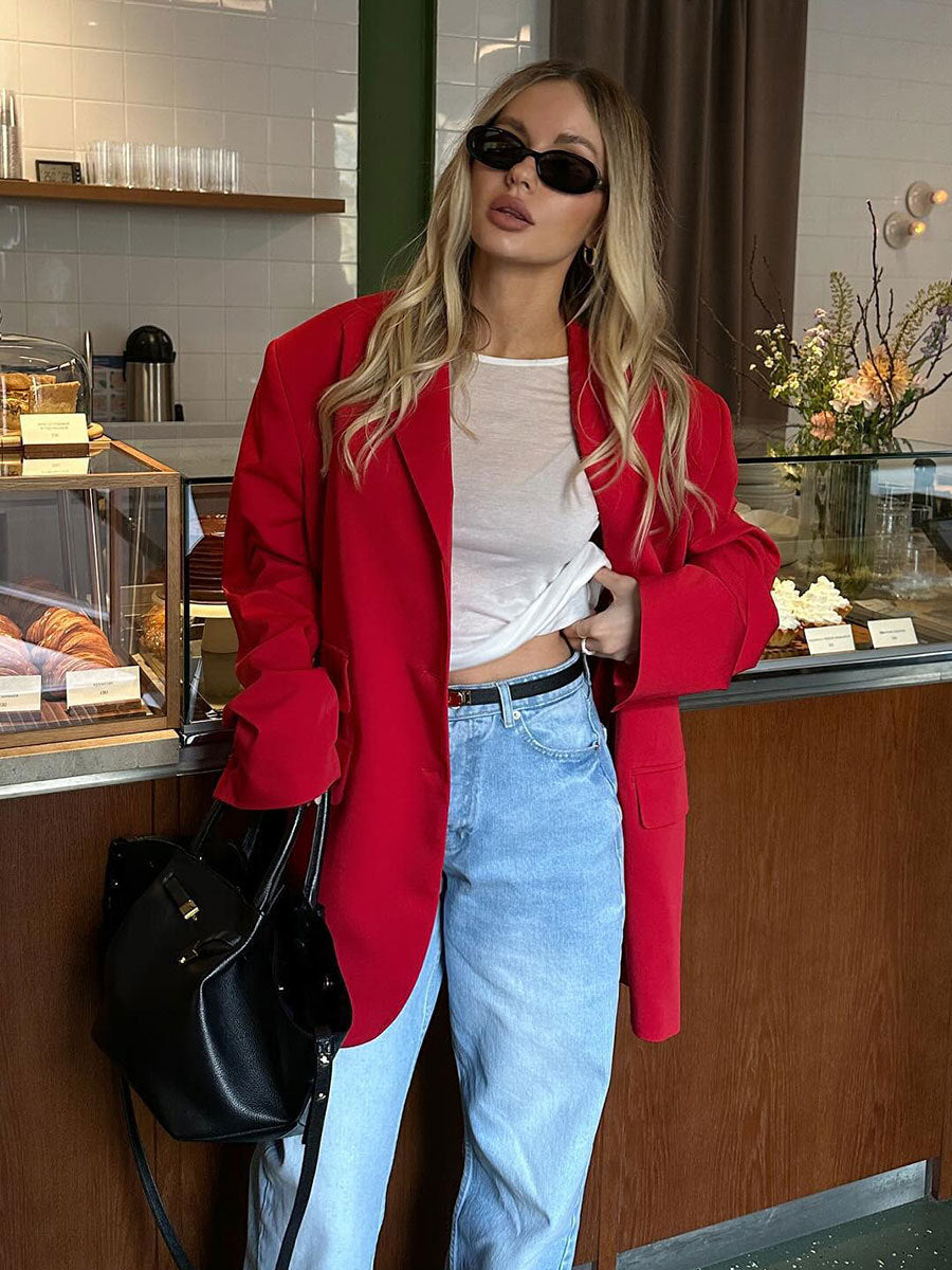 Damen Oversized Blazer mit lässigem Schnitt Drune