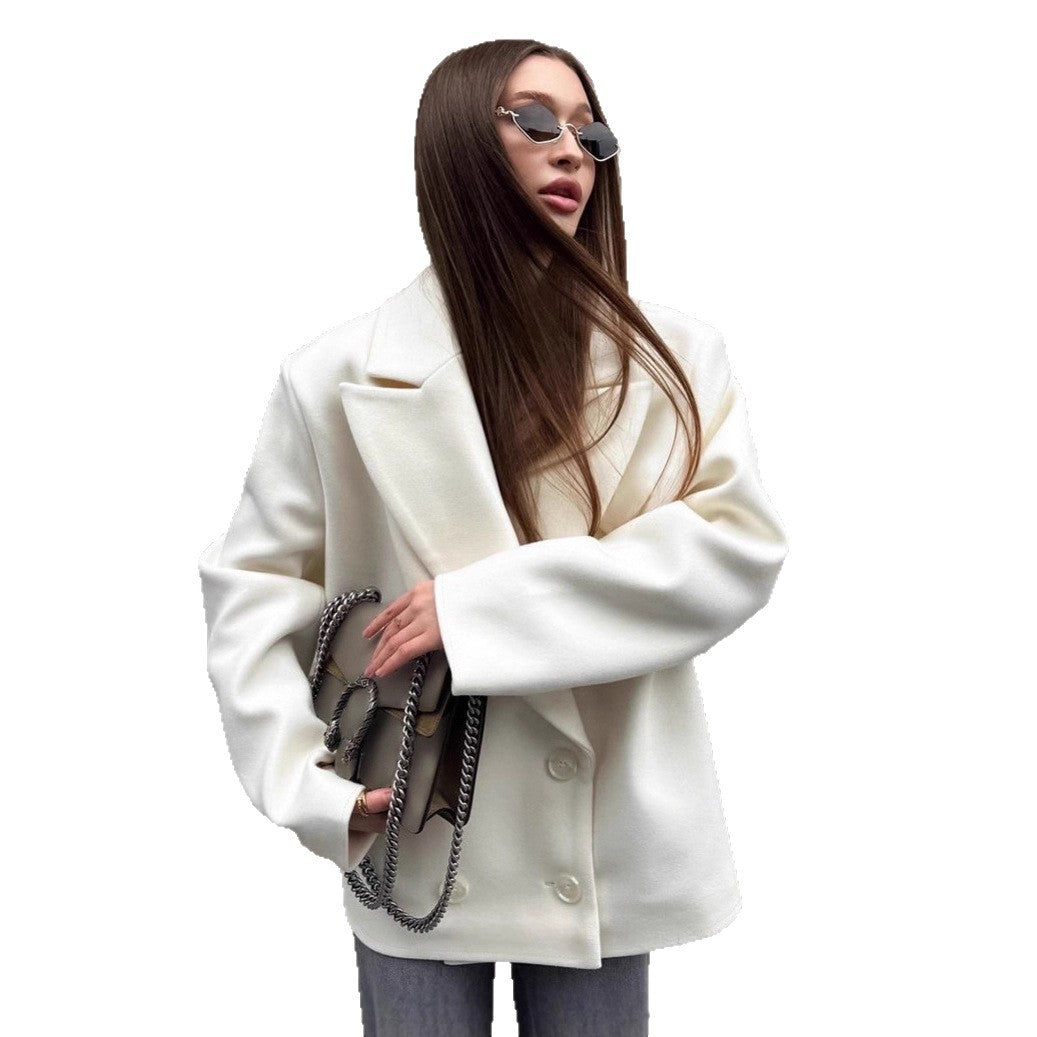 Damen modische oversized Blazerjacke mit schickem Design Drune