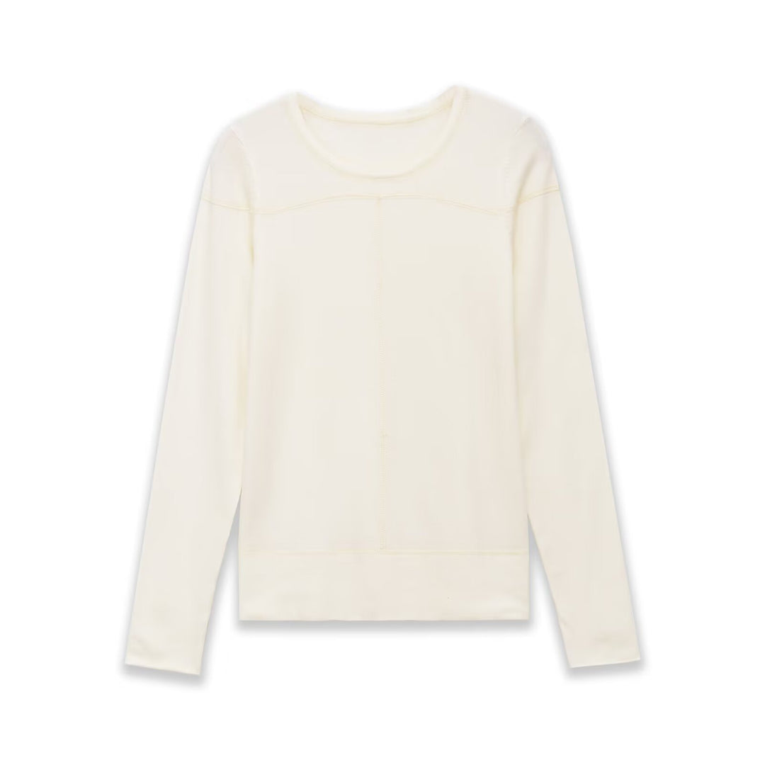 Damen Leichter Feinstrickpullover mit Rundhalsausschnitt und dekorativen Nahtdetails Drune