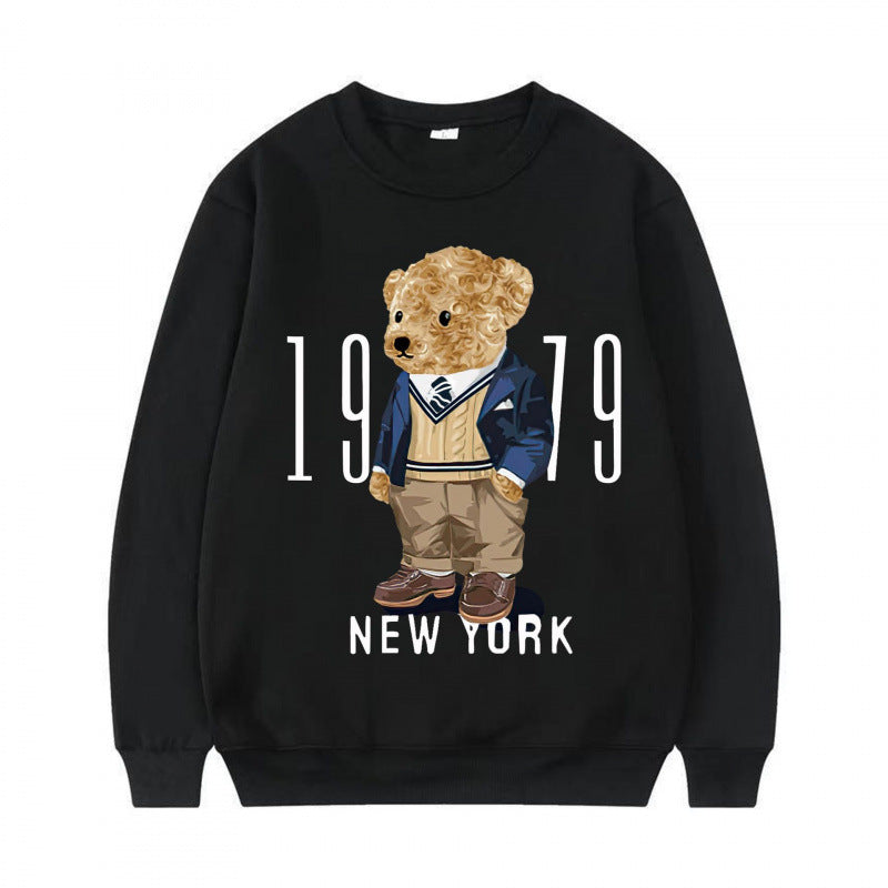 Damen Gemütlicher Sweatshirt mit Bärenmotiv Drune