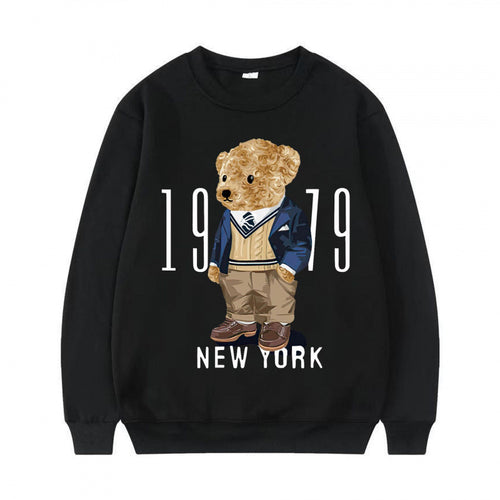 Damen Gemütlicher Sweatshirt mit Bärenmotiv Drune