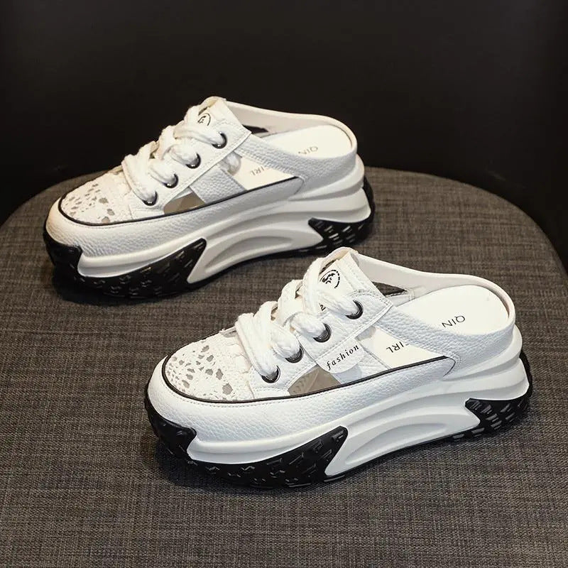 Damen Sportliche Sneaker mit offenen Fersen und rutschfester Sohle Drune