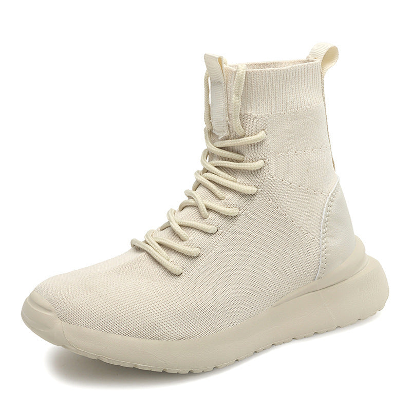 Damen High-Top Sock-Style Sneakers mit atmungsaktivem Strick-Obermaterial Drune