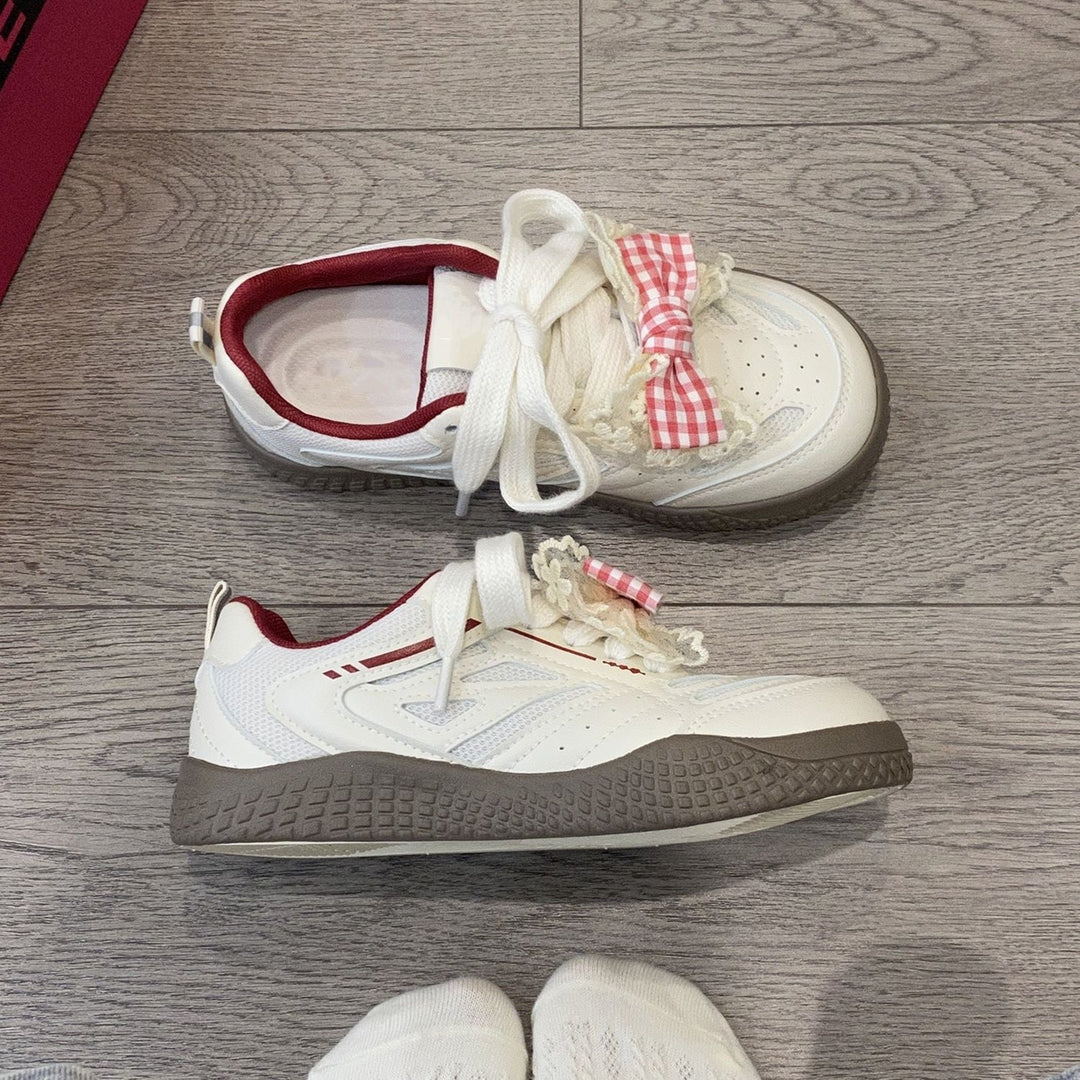 Damen Sneakers mit modischem Schleifen-Design und atmungsaktiver Sohle Drune