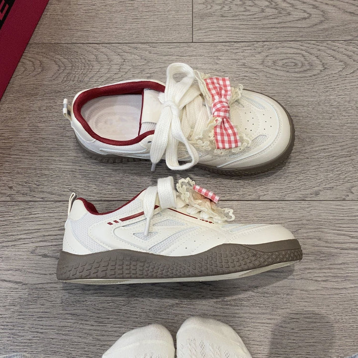 Damen Sneakers mit modischem Schleifen-Design und atmungsaktiver Sohle Drune
