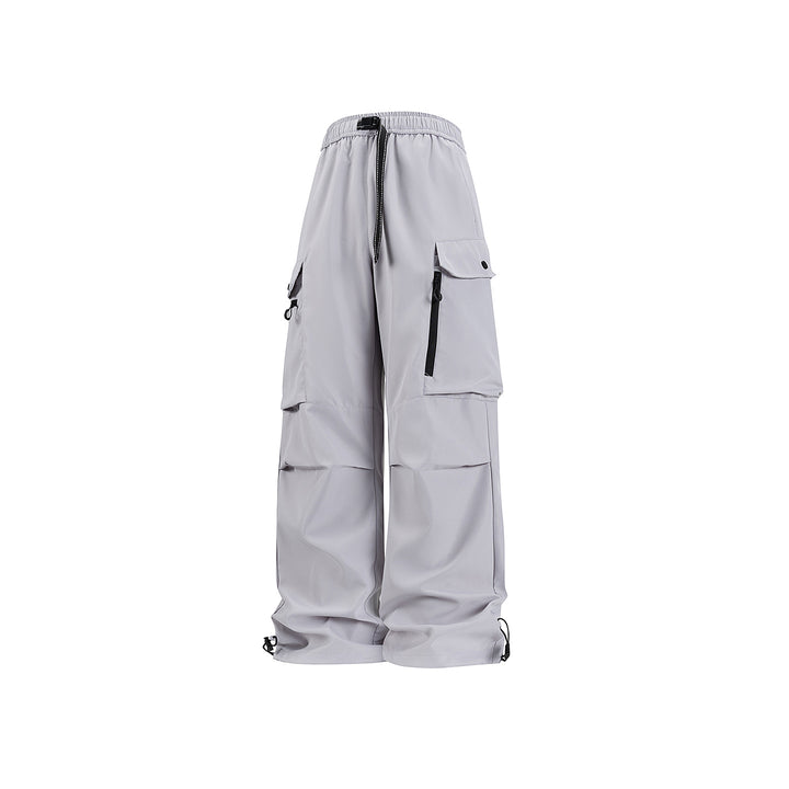 Unisex Weite technische Cargo-Hose mit Multifachtaschen, Tunnelzug und verstellbaren Beinabschlüssen Drune