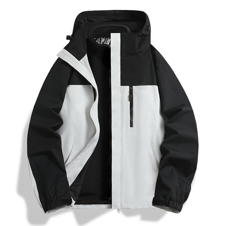 Herren Zwei-in-eins Softshell-Hybridjacke mit abnehmbarer Fleece-Innenjacke und wasserabweisender Membran Drune