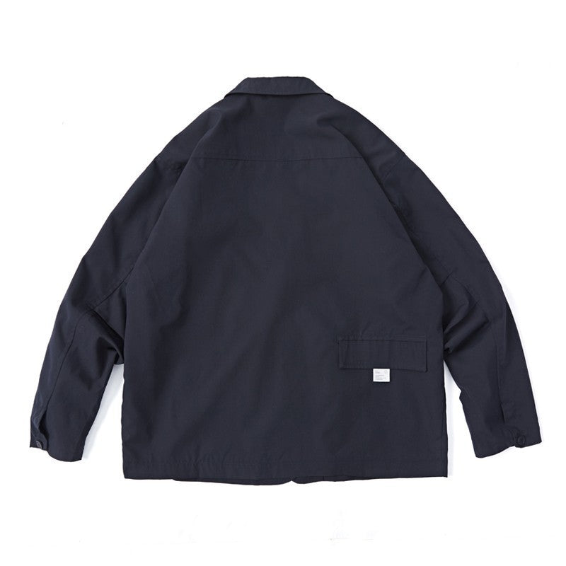 Unisex Weit geschnittener Utility-Blazer mit Multifunktionstaschen Drune