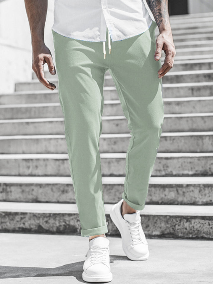 Herren Sportliche Chino-Hose mit flexiblem Bund und modernen Details Drune