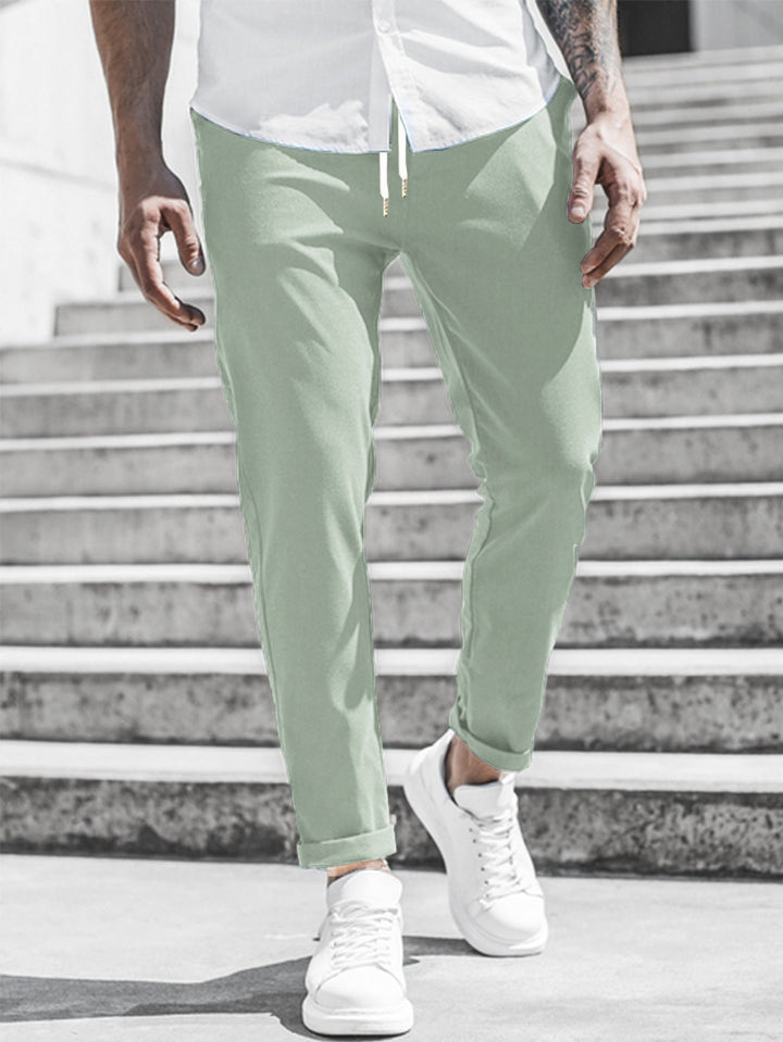 Drune Herren Freizeithose mit Kordelzug und Seitentaschen