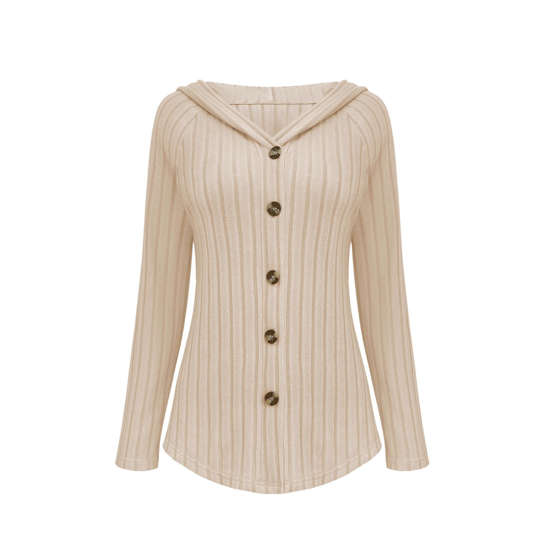 Damen Gerippte Longcardigan-Tunika mit Knopfleiste und Eingrifftaschen Drune