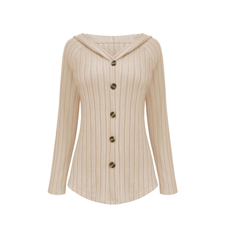 Damen Gerippte Longcardigan-Tunika mit Knopfleiste und Eingrifftaschen Drune