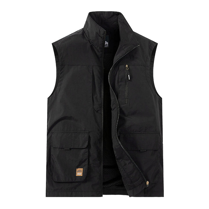 Herren Packbare Funktionsweste mit atmungsaktivem Mesh‑Innenfutter und Mehrfachtaschen Drune
