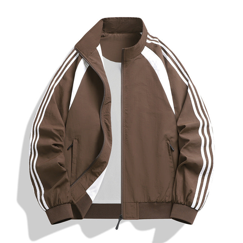 Herren Sportliche Windbreaker Jacke