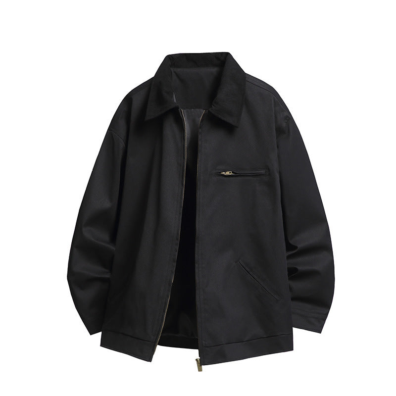 Herren Modische Übergangsjacke mit hohen Kragen und praktischen Taschen Drune