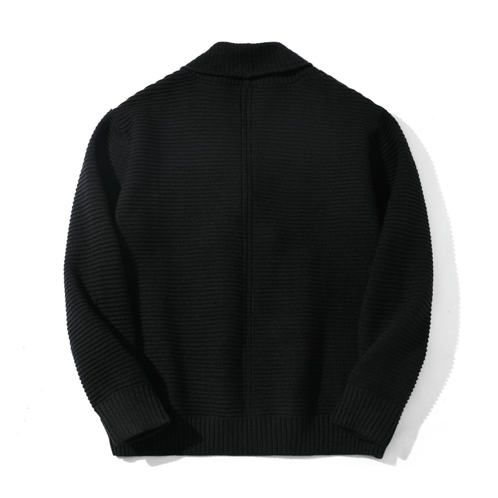 Damen Doppelreihige Strickcardigan mit Schalkragen und Strukturstrick Drune