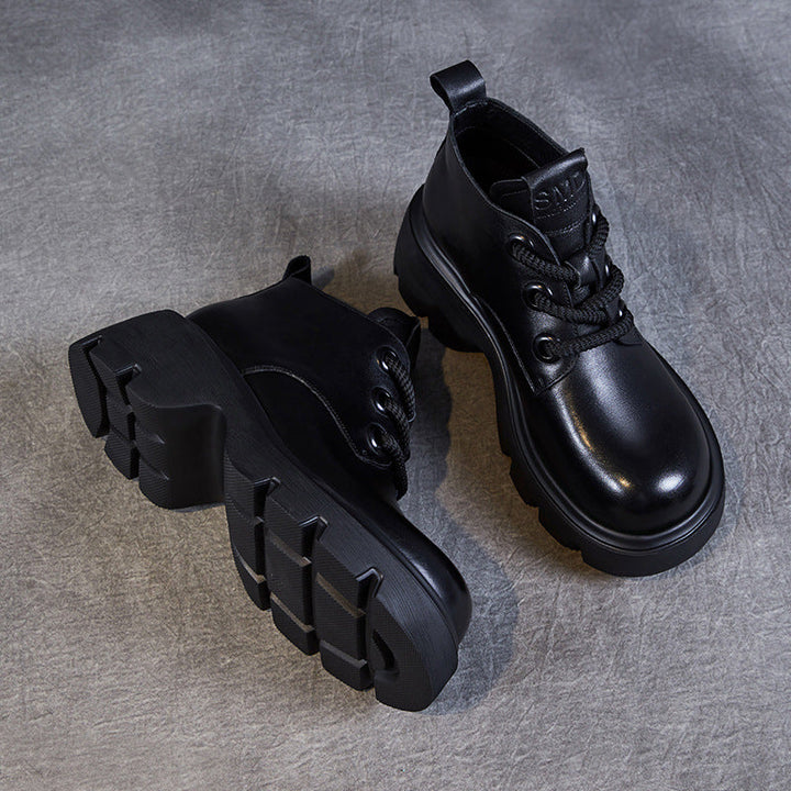 Drune | Stiefel - Echtes Leder - Hoher Schaft - Dicke Sohle - Schnürverschluss