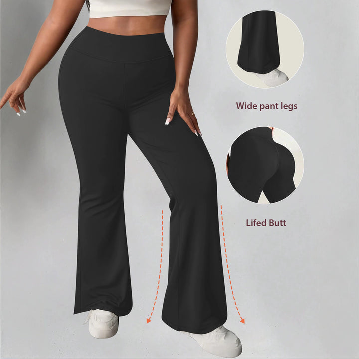 Damen Flare-Leggings mit hohem Bund, butterweichem Stretch und formender Hüftnaht Drune