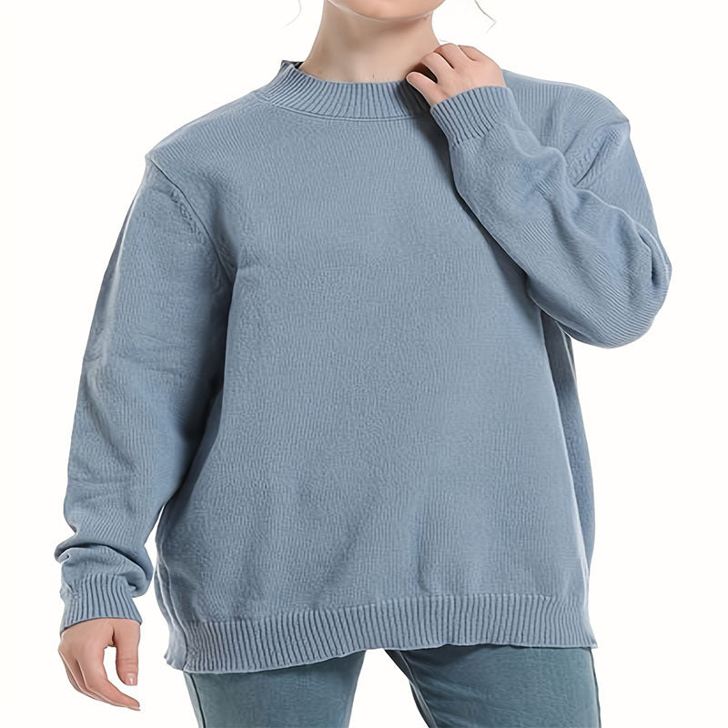 Damen Grobstrickpullover mit Rundhals und lässigem Schnitt Drune