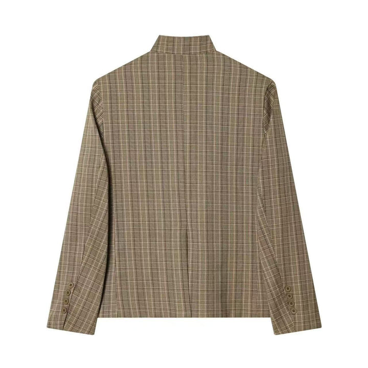 Damen Kurzblazer mit Stehkragen, asymmetrischer Knopfblende und Pattentaschen Drune