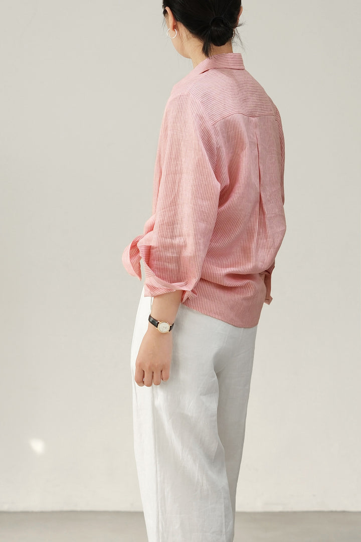 Damen Elegante gestreifte Bluse Drune