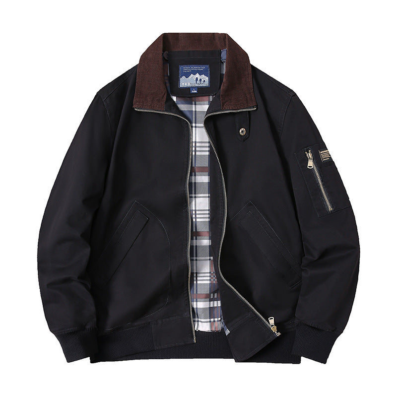 Herren Modische Blousonjacke mit Karomuster Drune