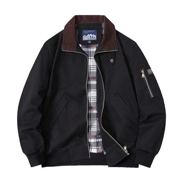 Herren Modische Blousonjacke mit Karomuster Drune