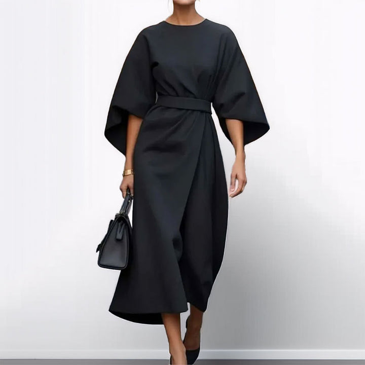 Damen Maxikleid mit lässigem Schnitt und voluminösen Ärmeln Drune