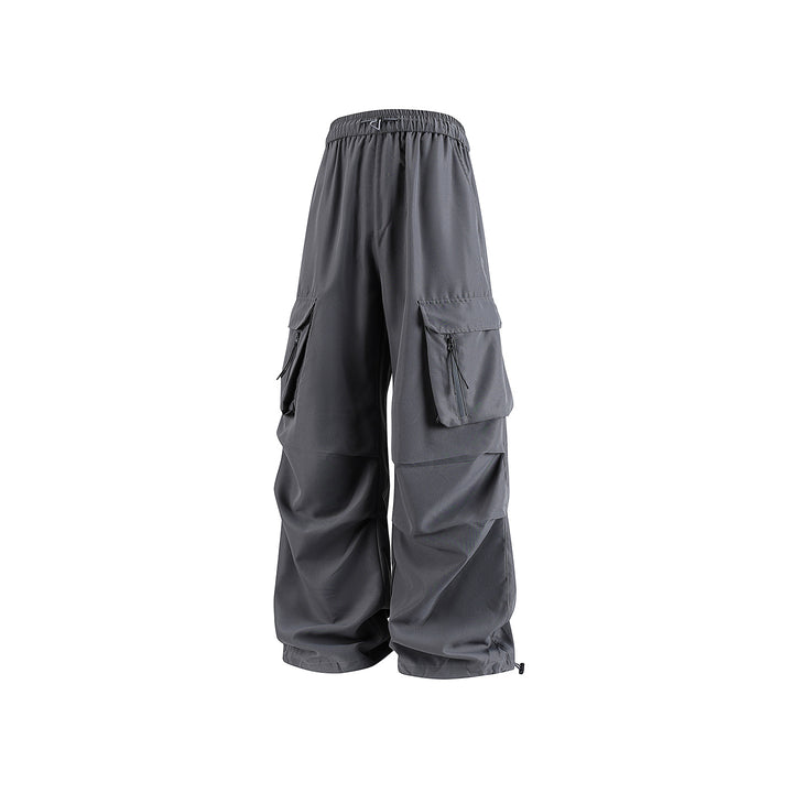 Herren Weite Tech‑Cargo‑Hose mit Elastikbund, Multifach‑Cargotaschen und Kordelabschluss Drune