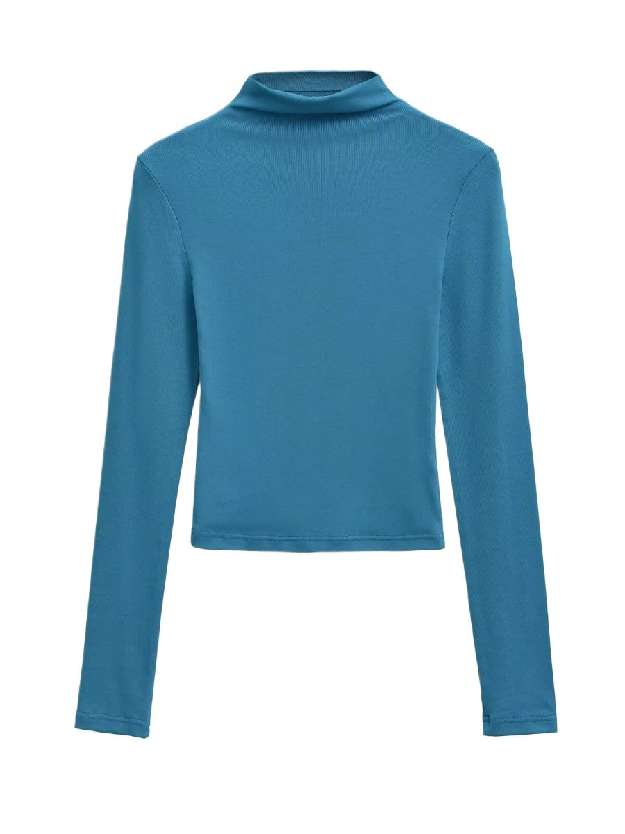 Damen Langarm-Rollkragenpullover Drune