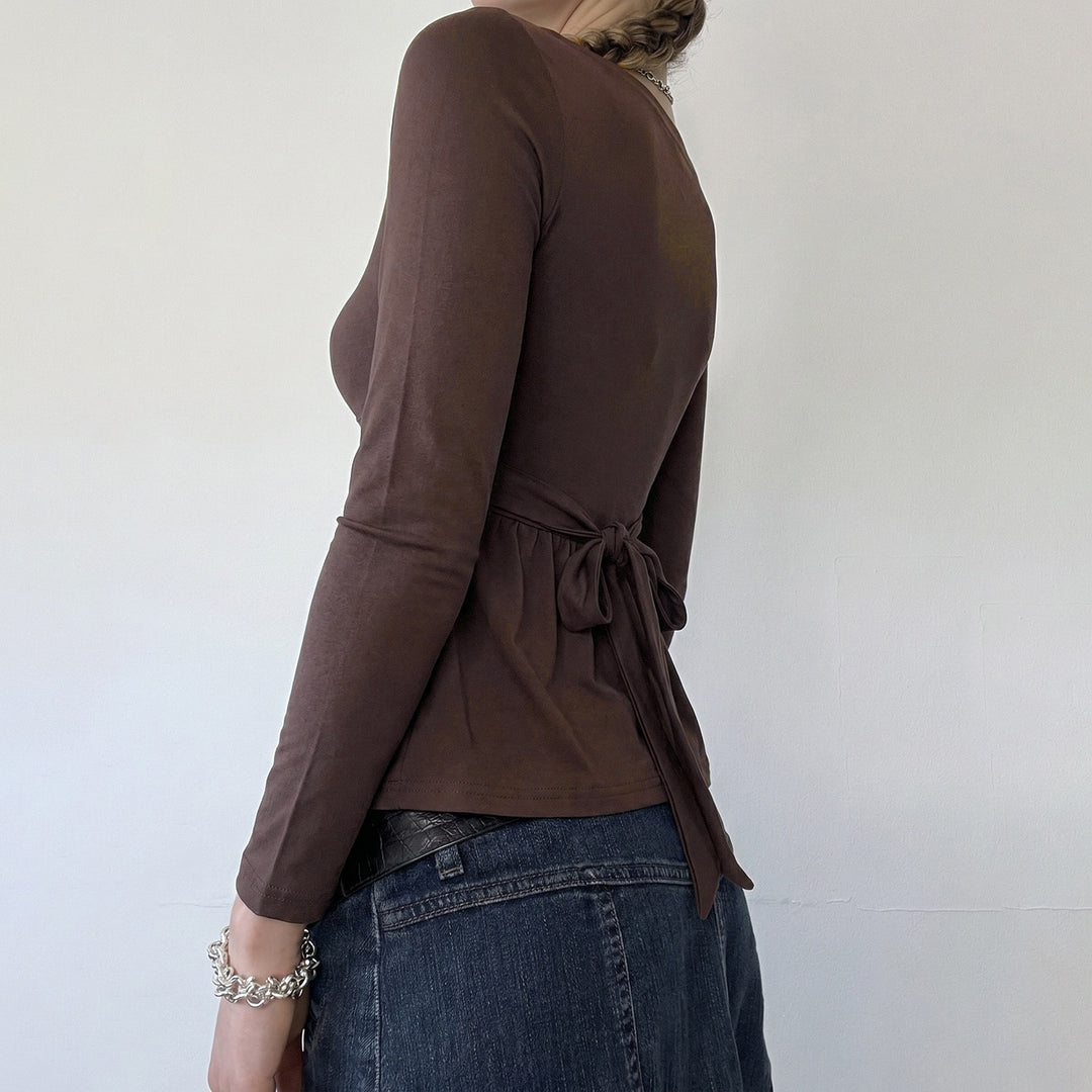 Damen Stillfreundliches Wickelshirt mit Spitzen‑Einsatz, Stickerei und Empire‑Taillierung Drune
