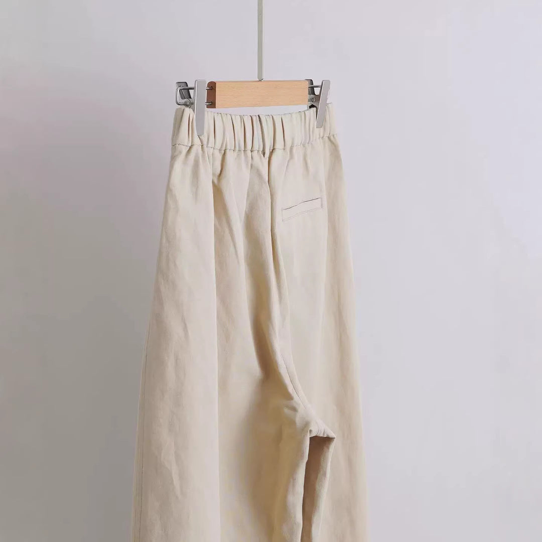 Damen Bequeme und lässige weit geschnittene Stoffhose Drune