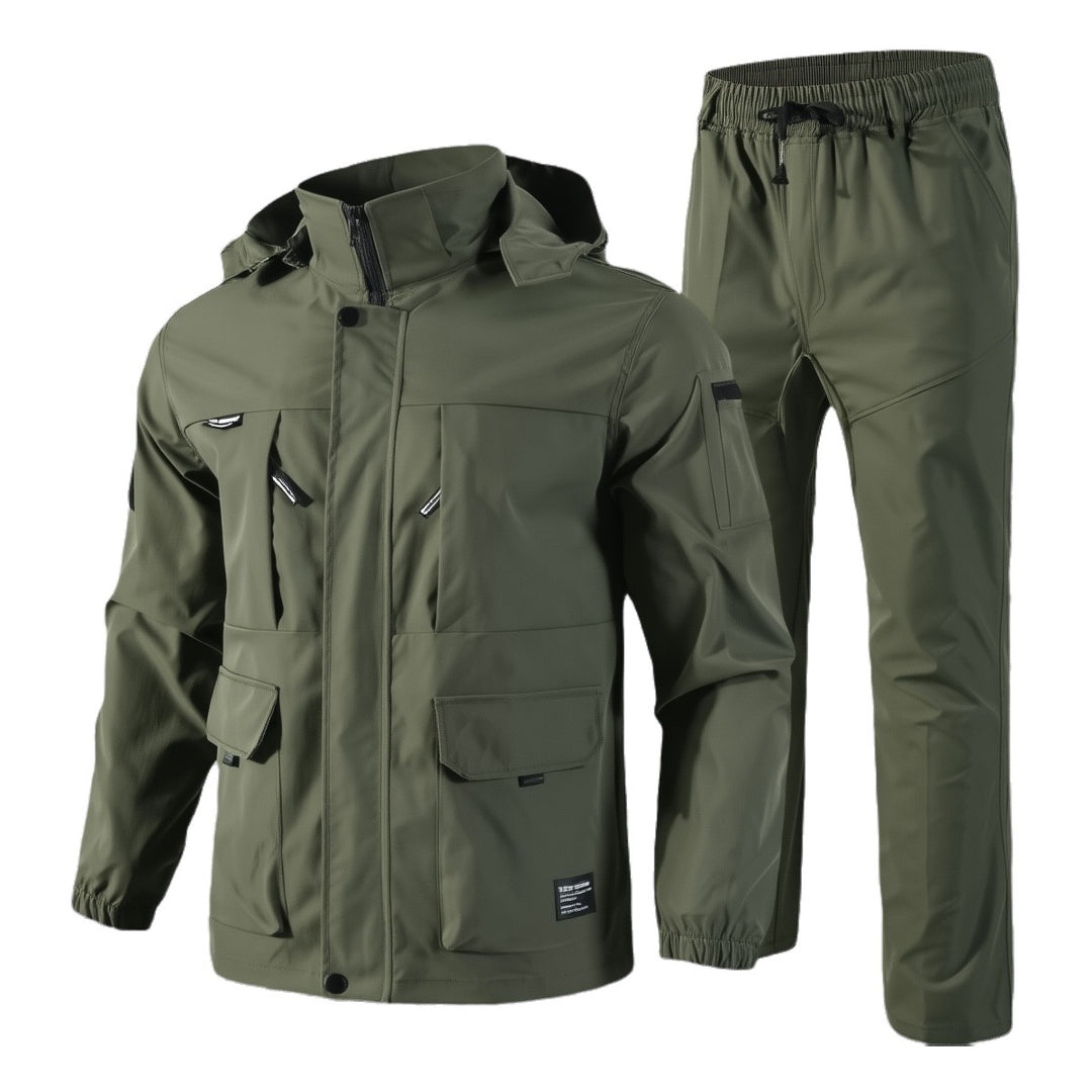 Herren Multifunktionale Outdoor-Jacke mit integrierter Funktionshose Drune