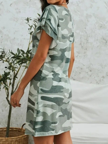 Damen Freizeitkleid mit voluminösen Ärmeln Drune