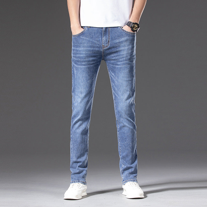 Herren Slim‑Straight Stretchjeans mit leichter Used‑Optik Drune
