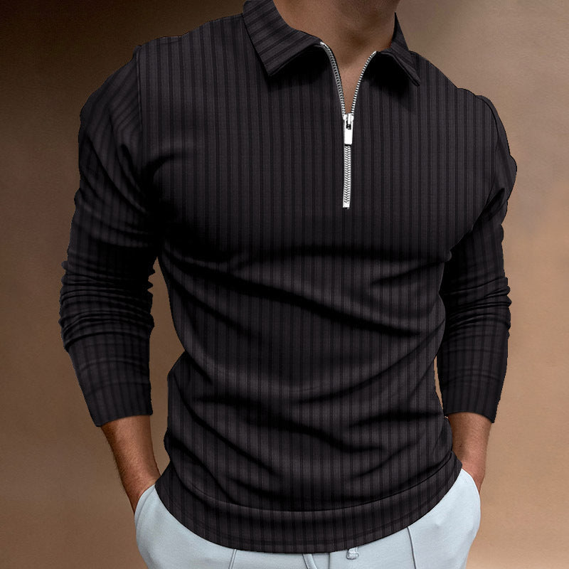 Herren modischer Poloshirt mit Reißverschluss Drune