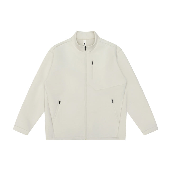 Unisex Minimalistische Kurzjacke mit Stehkragen und funktionalen Reißverschlusstaschen Drune