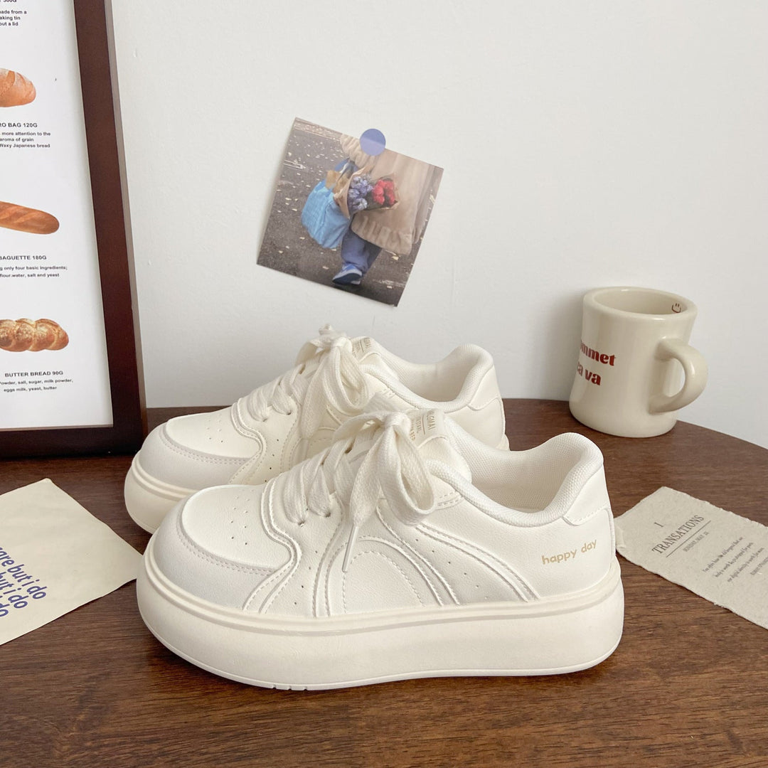 Damen Elegante Plateau-Sneaker mit strukturiertem Obermaterial Drune
