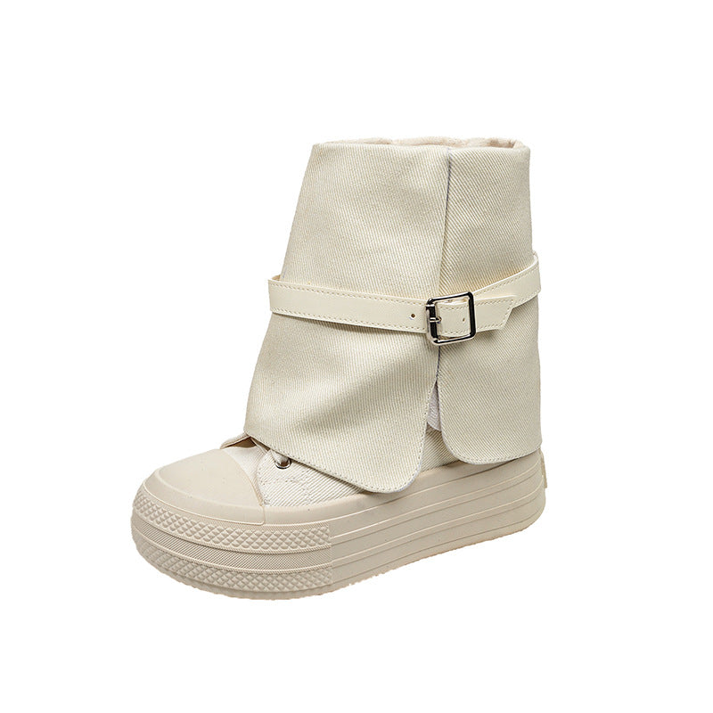 Damen Modische Sneaker-Boots mit einzigartigem Riemen-Design Drune