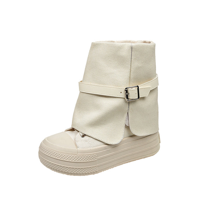 Damen Modische Sneaker-Boots mit einzigartigem Riemen-Design Drune