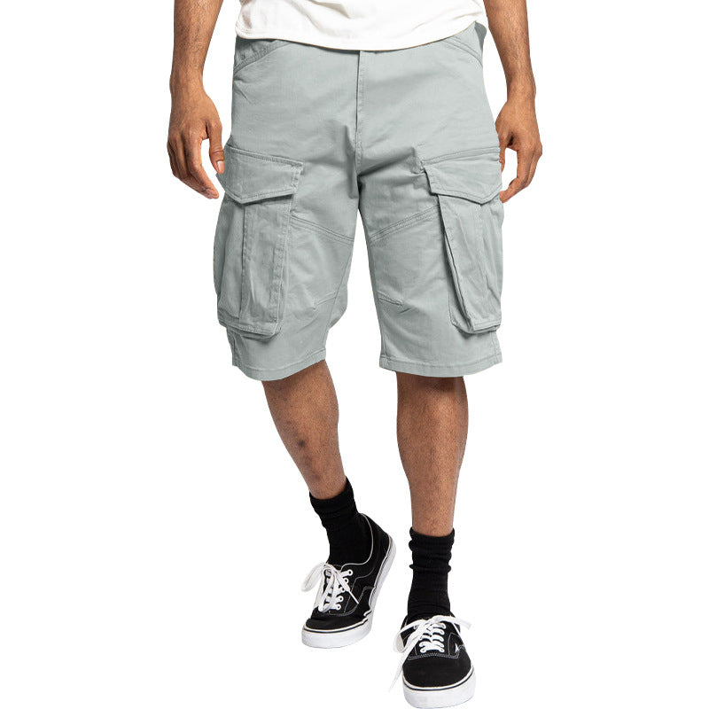 Herren nan robuste Cargoshorts mit großen Klappentaschen und lockerer Passform Drune