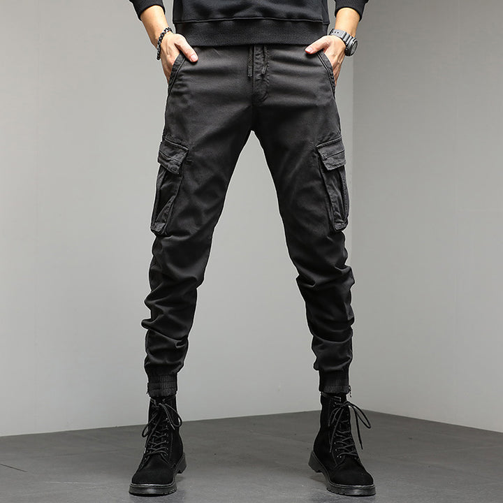 Herren Tapered Utility-Cargo-Jogger mit Tunnelzugbund, verstärkten Kniepartien & Mehrfach-Taschen Drune
