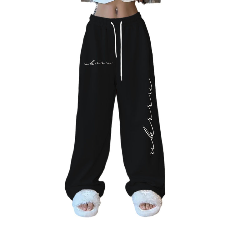 Damen gemütliche Freizeithose mit elastischem Bund und seitlichem Druck Drune