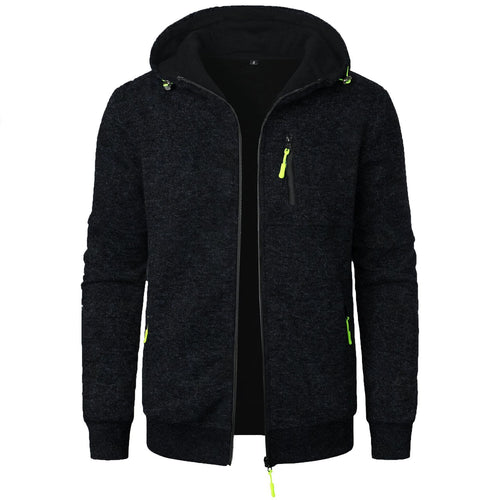 Drune | Herren Gemusterte Zip Kapuzenpulli