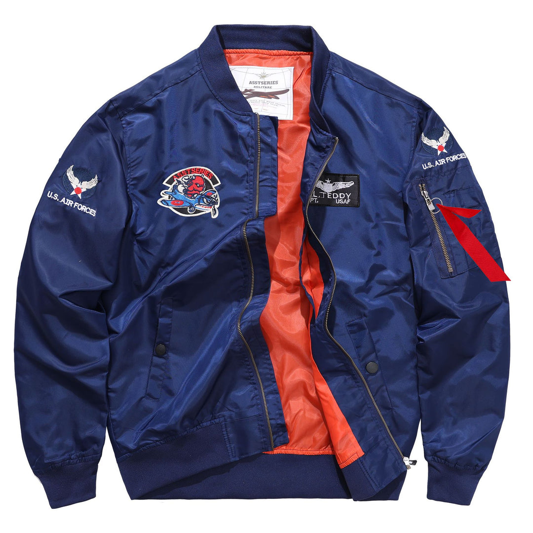 Men's  military patch nylon pilot bomber jacket Drune